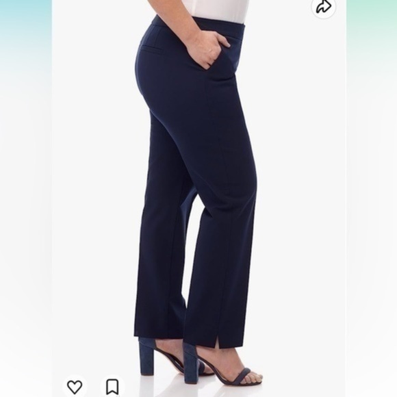 NWT - Rekucci Curvy Woman Plus Size Smart Chic Zip Front Pants - Picture 1 of 12